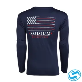 Men's Sodium Fly Flag Performance Long Sleeve Shirt - SALE