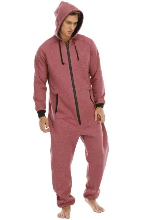 Men's Thickened Sweater Fleece Jumpsuit Onesie