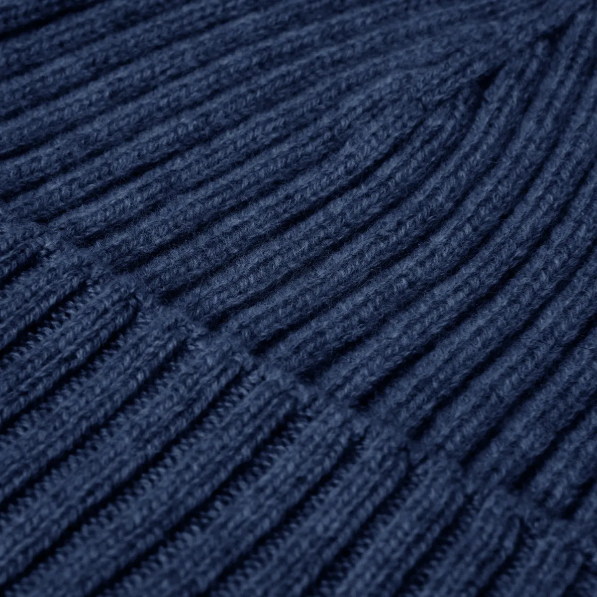 Milano (navy blue) - 100% cashmere ribbed beanie (unisex)