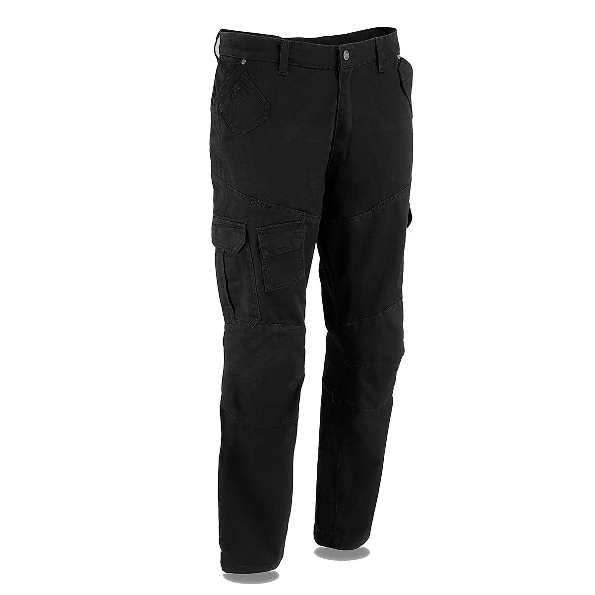 Milwaukee Leather MPM5590 Men's Black Armored Black Cargo Jeans Reinforced with Aramid by DuPont Fibers