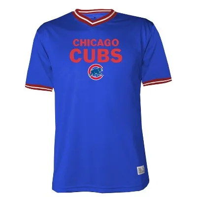 MLB Chicago Cubs Men's Short Sleeve V-Neck Jersey - S