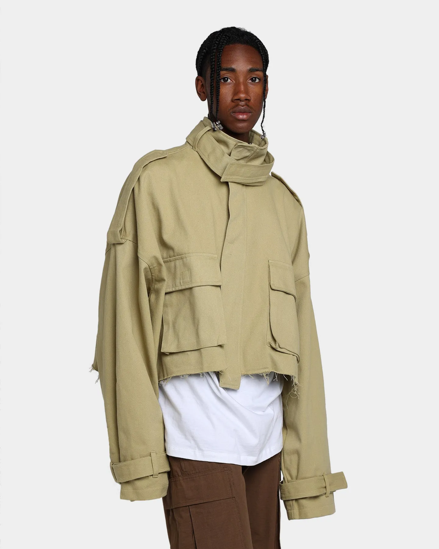 MNML Cropped M65 Jacket Khaki