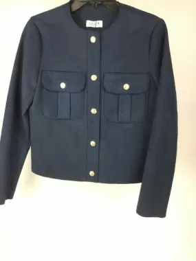 Molly Bracken Size S/M Navy NWT Cropped faux suede Jacket