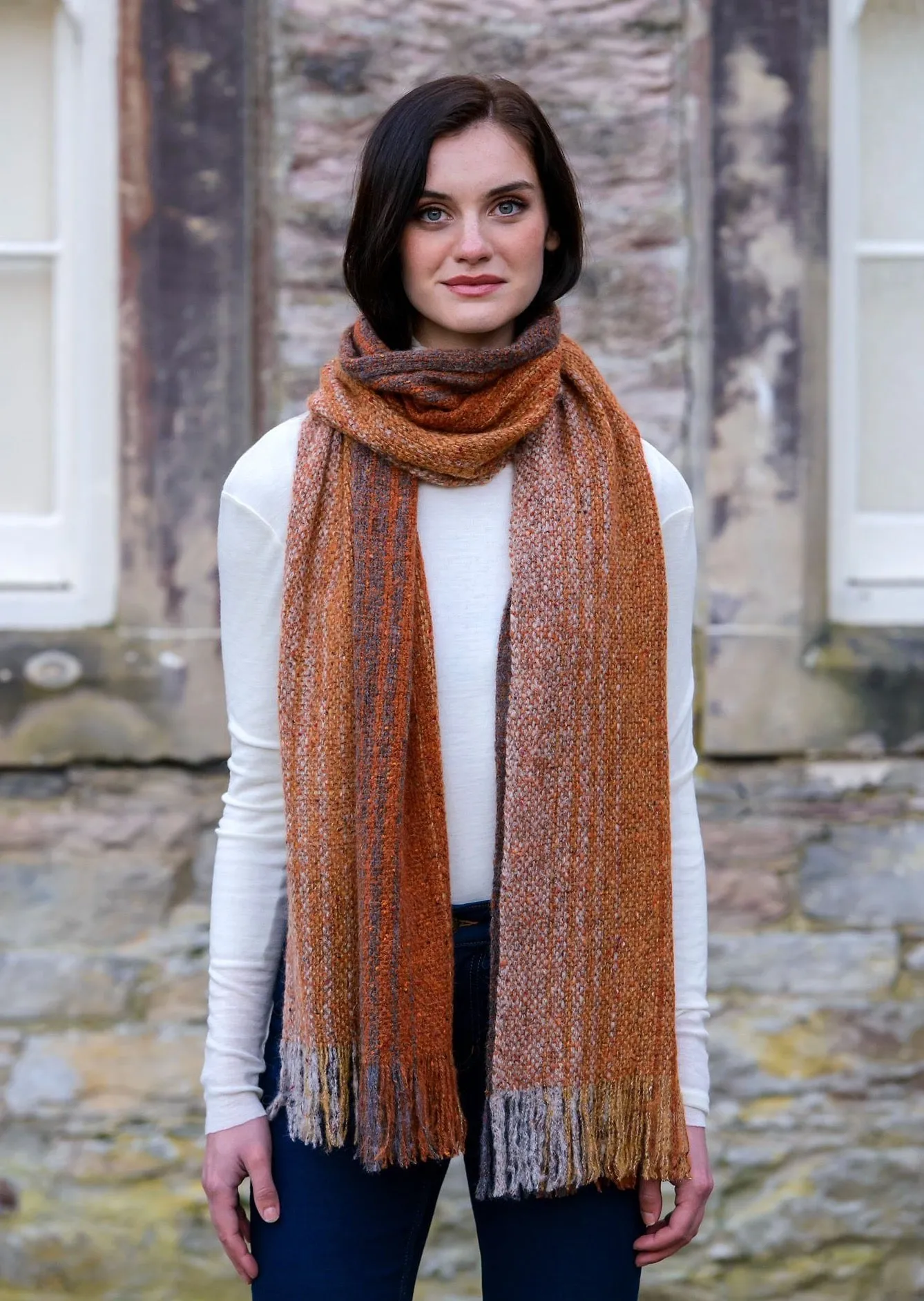 Mucros Islander Scarf | Rust