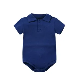 Newborn Cotton Polo Shirt Jumpsuit