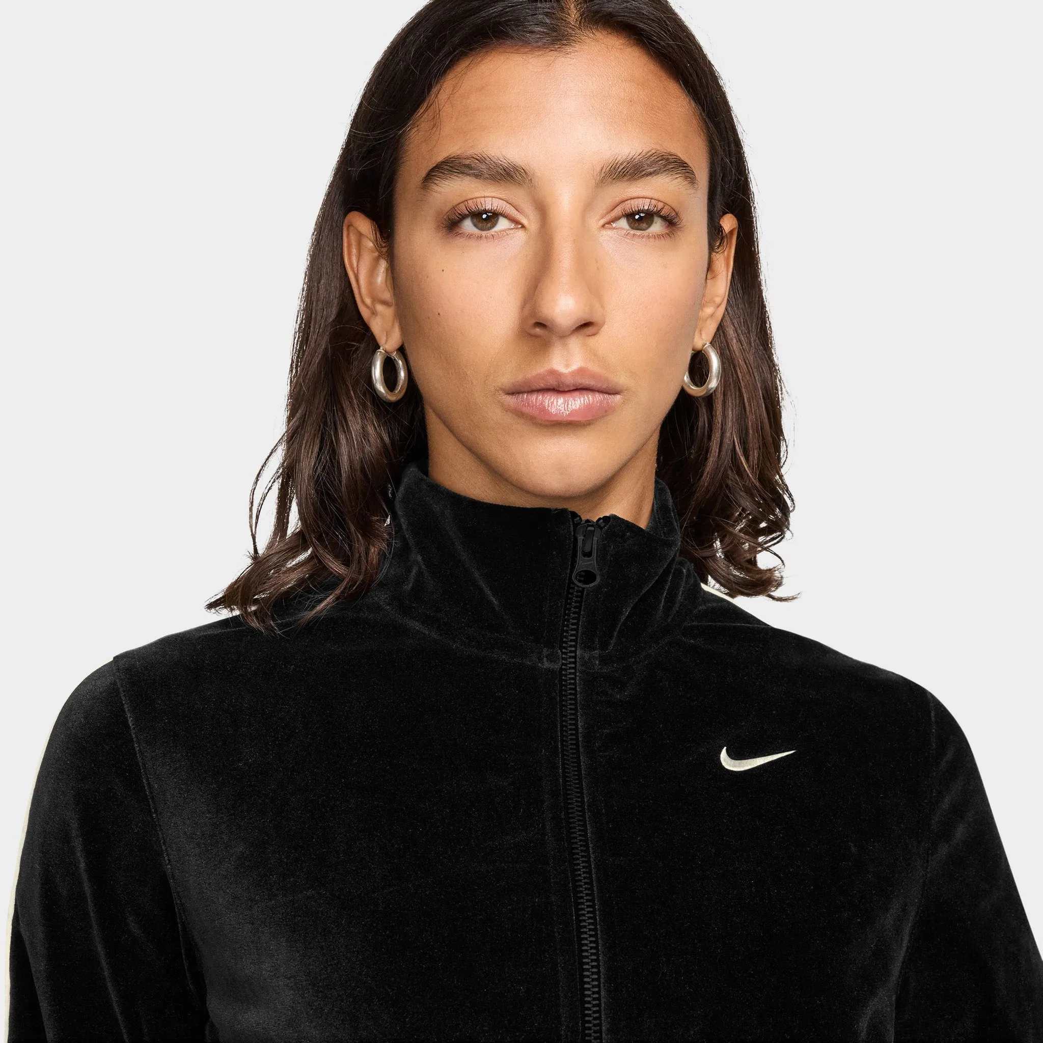 Nike Sportswear Women's Velour Full-Zip Top Black / Sail - Sail