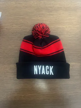 Nyack Striped Pom Pom Beanie