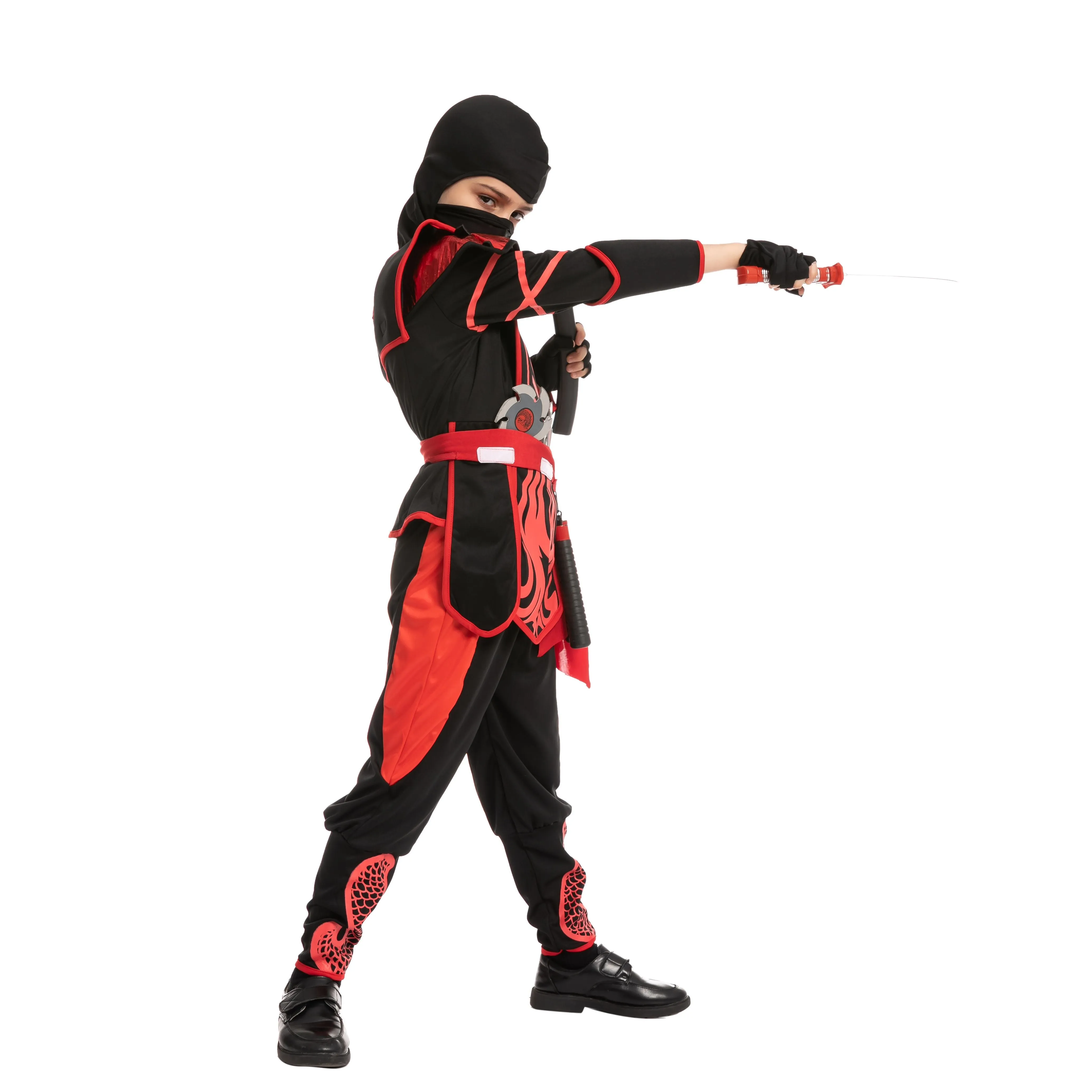 Obstacle Course Competitor Red/Black Costume Cosplay- Child