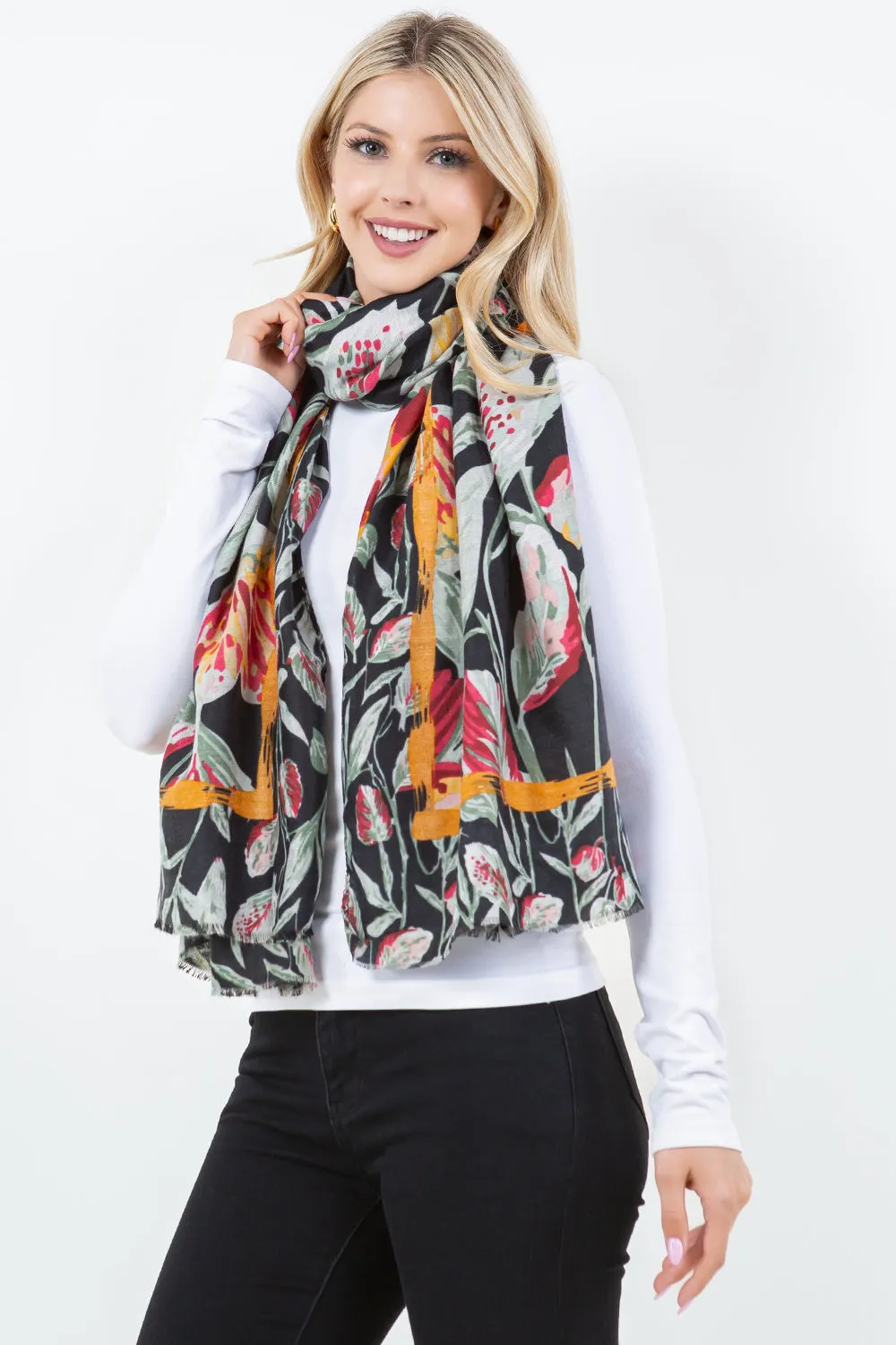 OP-4302 Floral Scarf