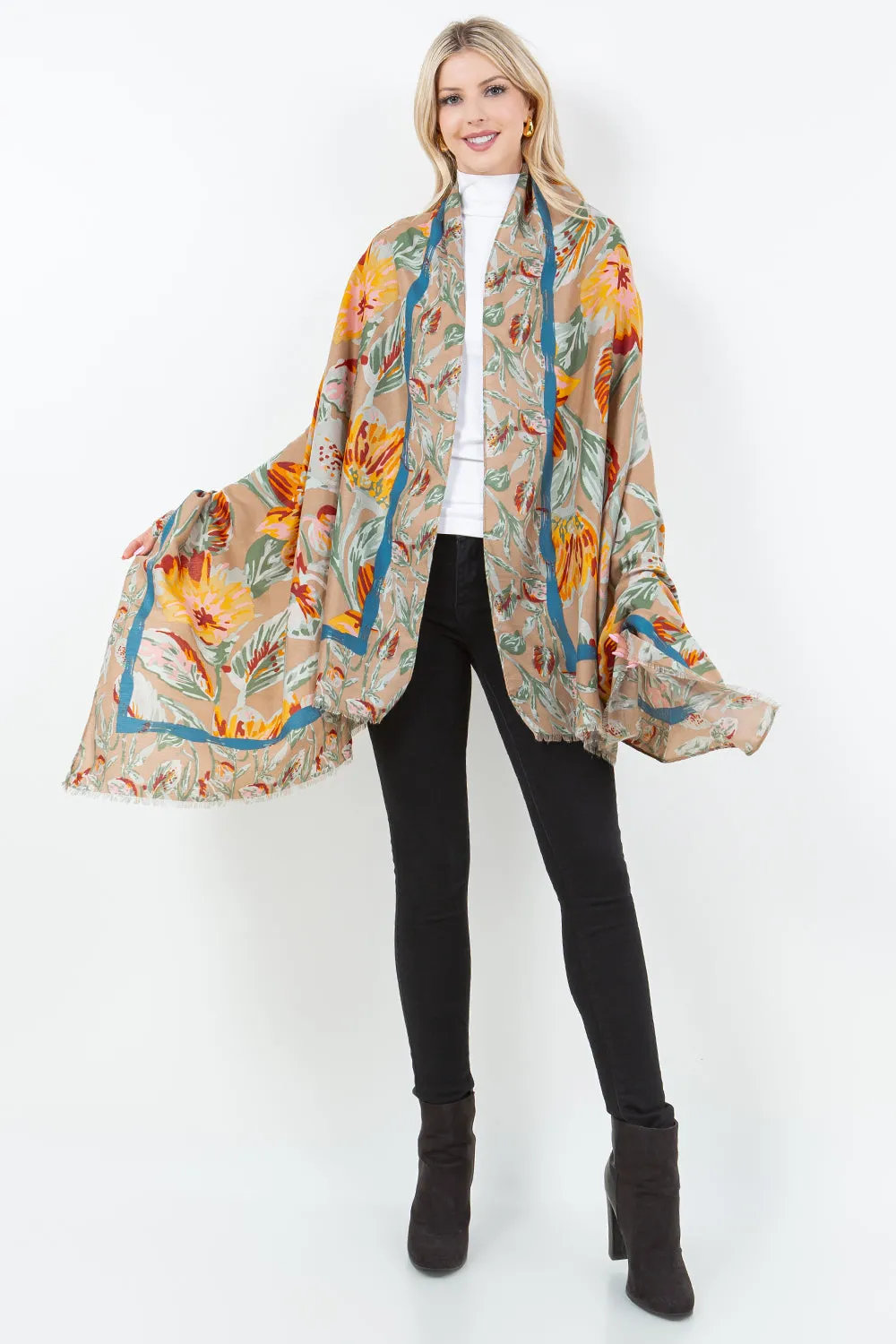 OP-4302 Floral Scarf