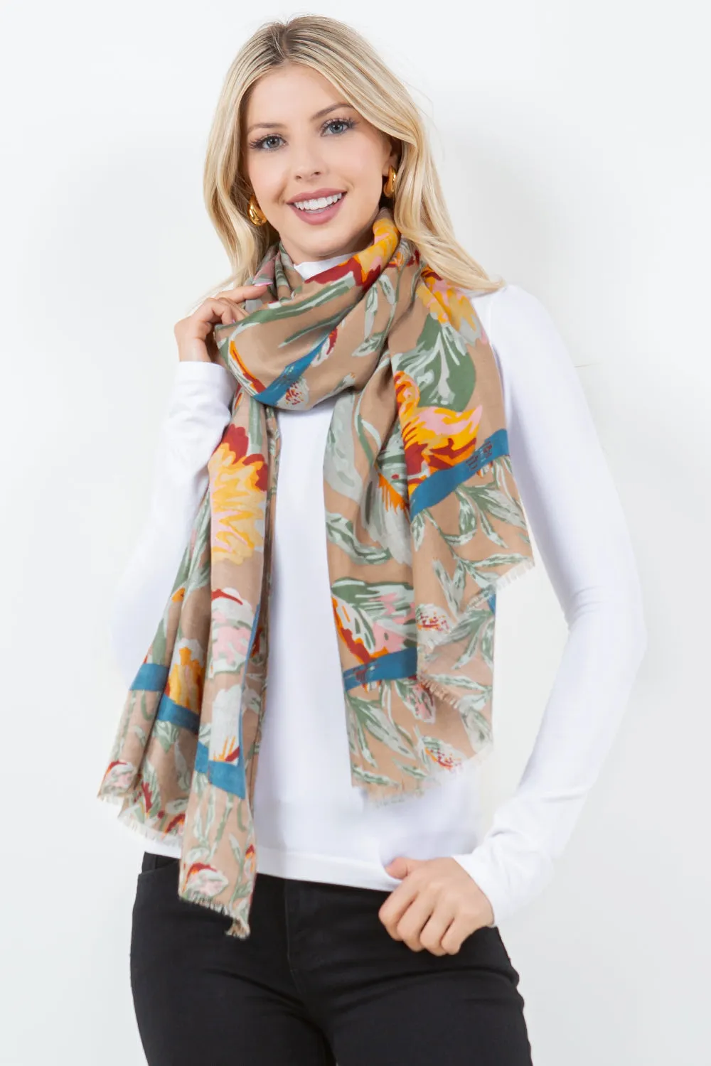 OP-4302 Floral Scarf