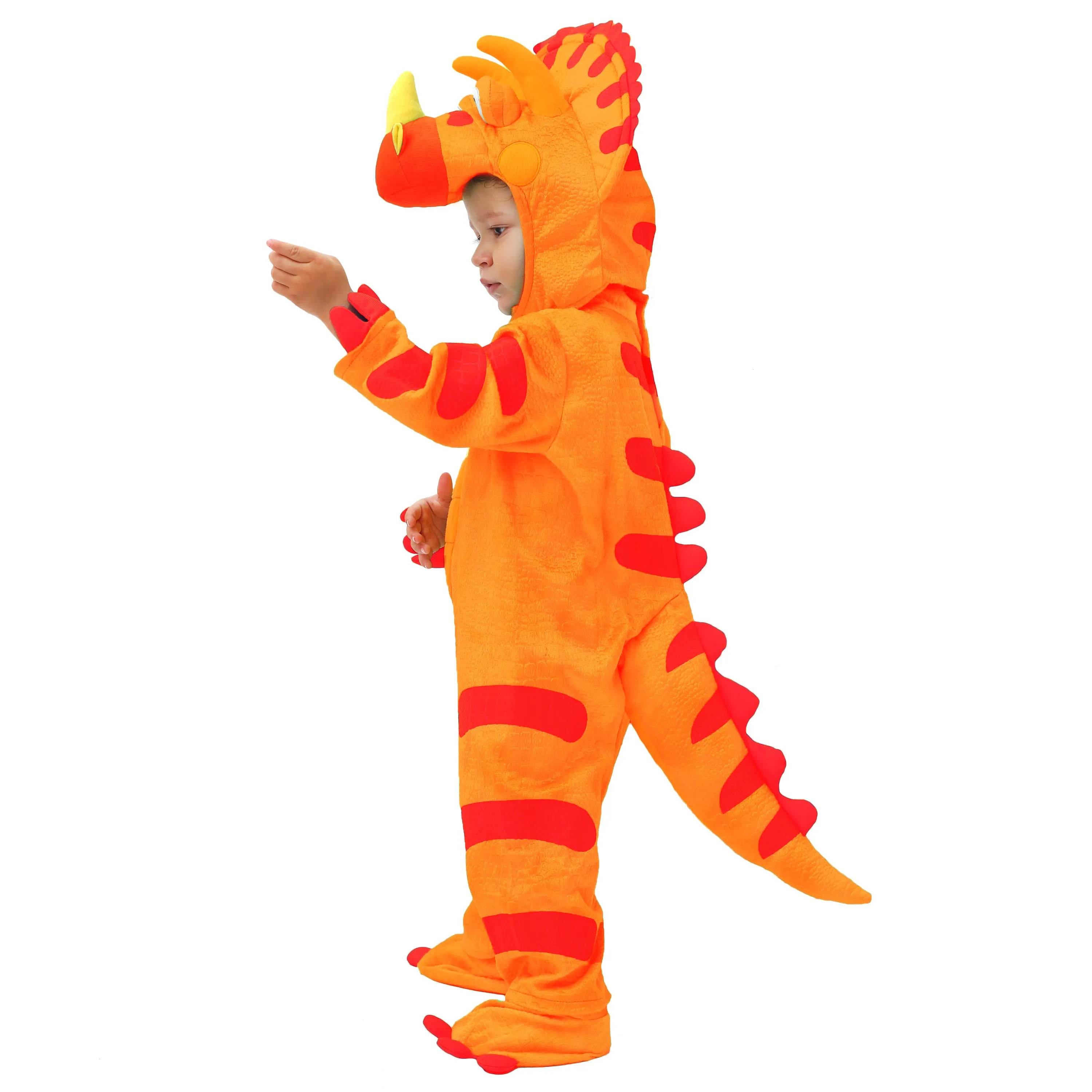 Orange Triceratops Costume - Child