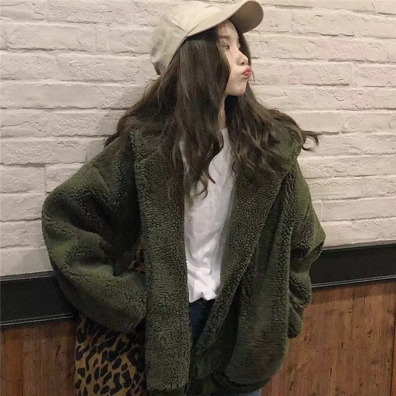 Oversize Fashion Cashmere Thickening Warm Woolen Overcoat