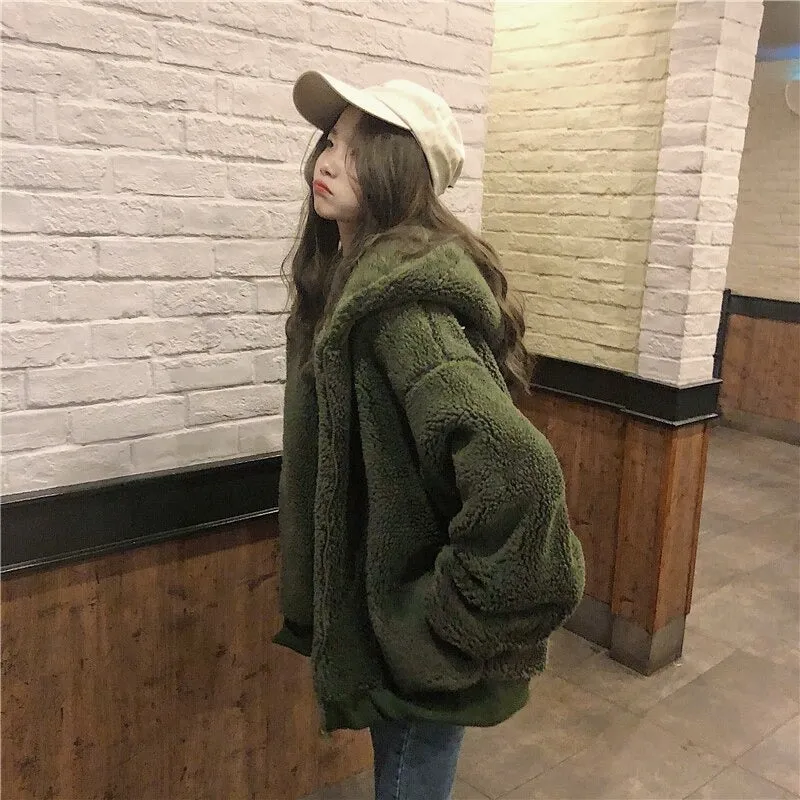 Oversize Fashion Cashmere Thickening Warm Woolen Overcoat