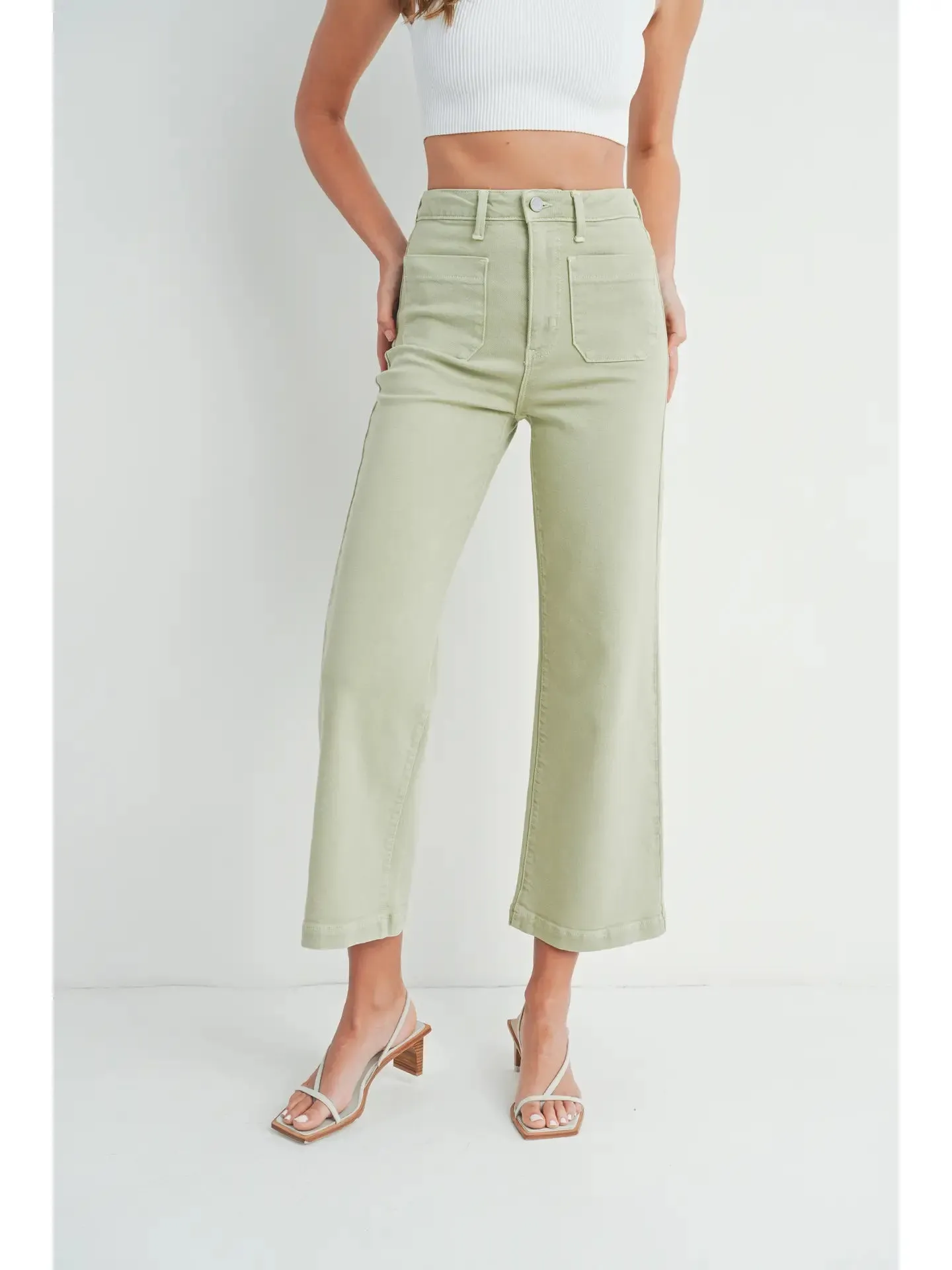 Patch Pocket Wide Leg in Sage