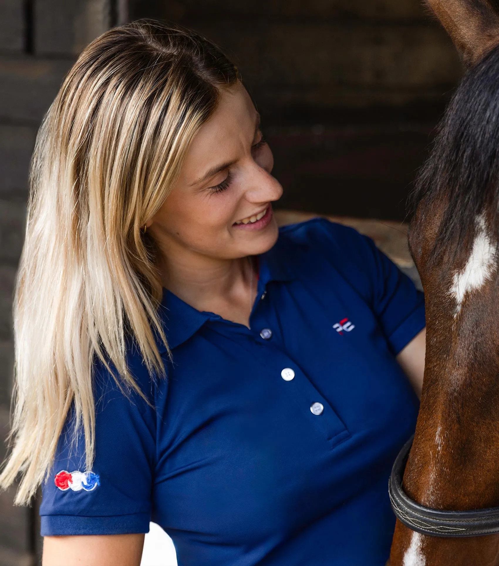 PE Ladies Team Polo Shirt Navy