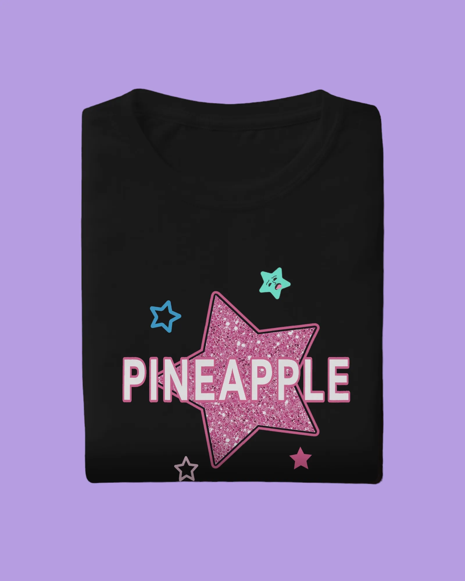 Pineapple Black (Printed)Women's T-Shirt