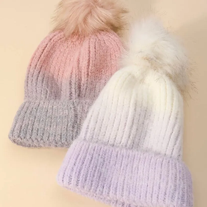 Pink & Purple Ombre Beanie