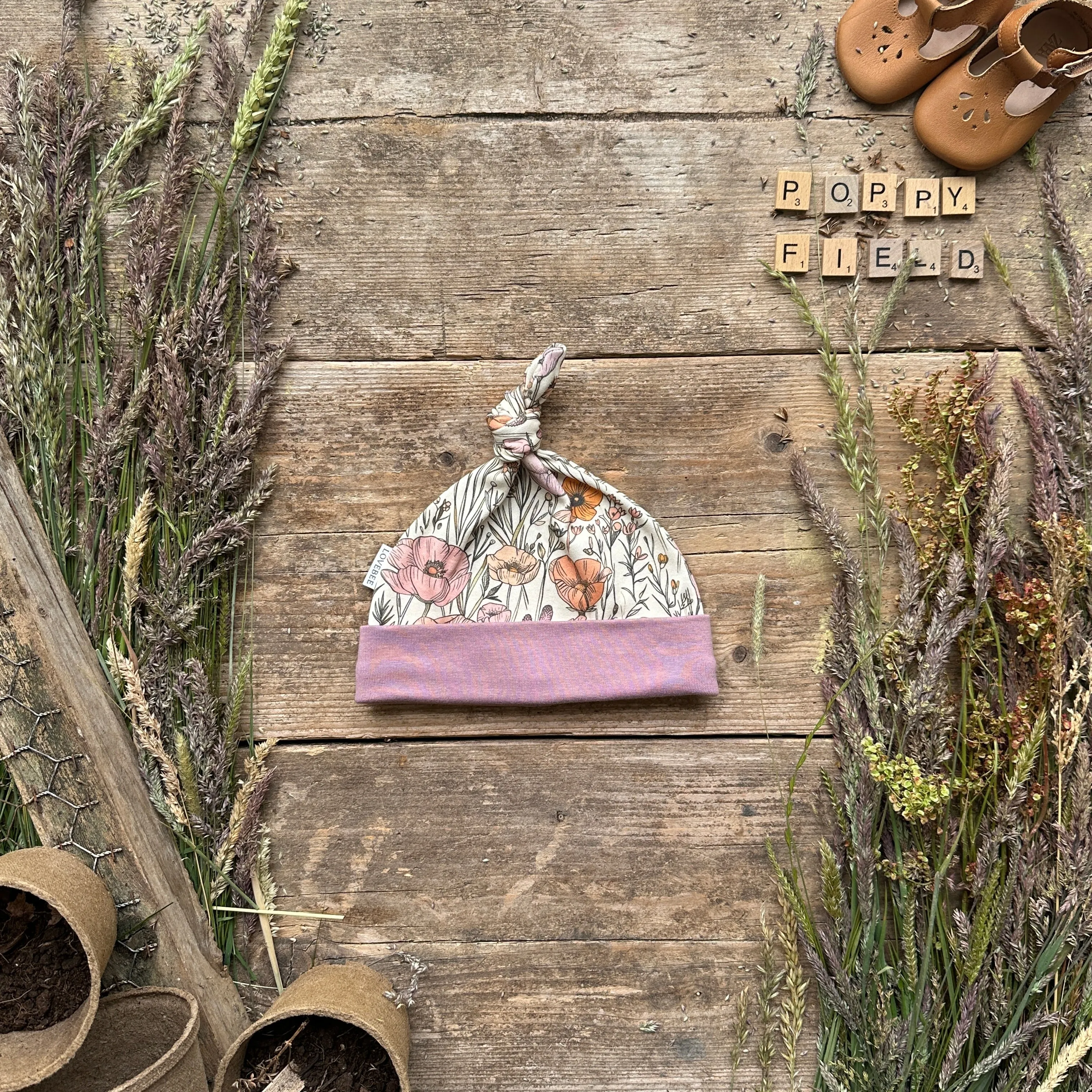 Poppy Field Knotted Hats