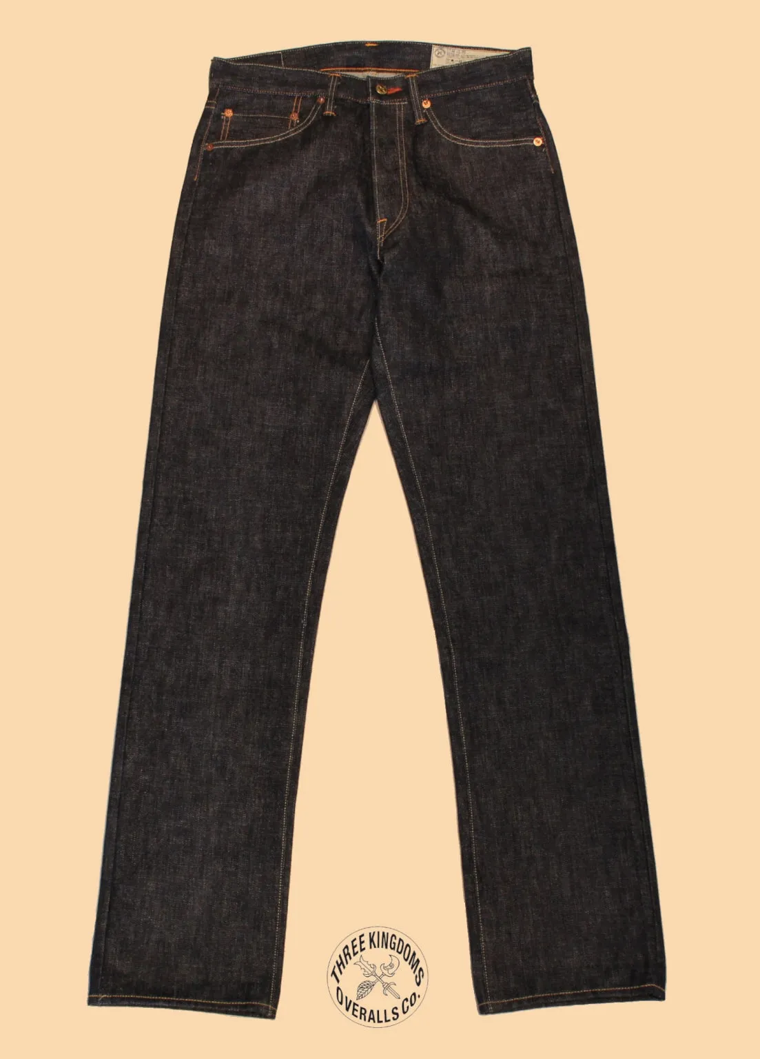 Premium 15.3oz. TK903 Relax Tapered Natural Indigo Selvedge Denim Pants - OW