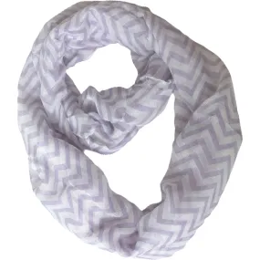 Purple Chevron Infinity Scarf