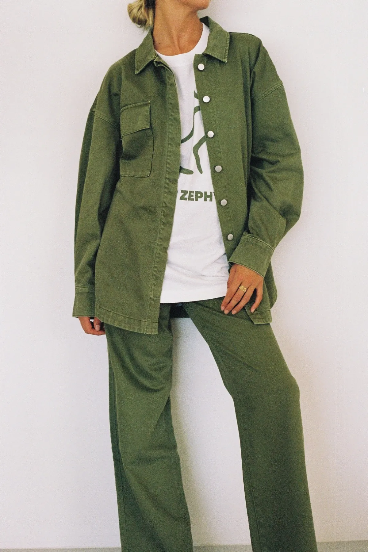 Recycled Cotton Jacket - Khaki