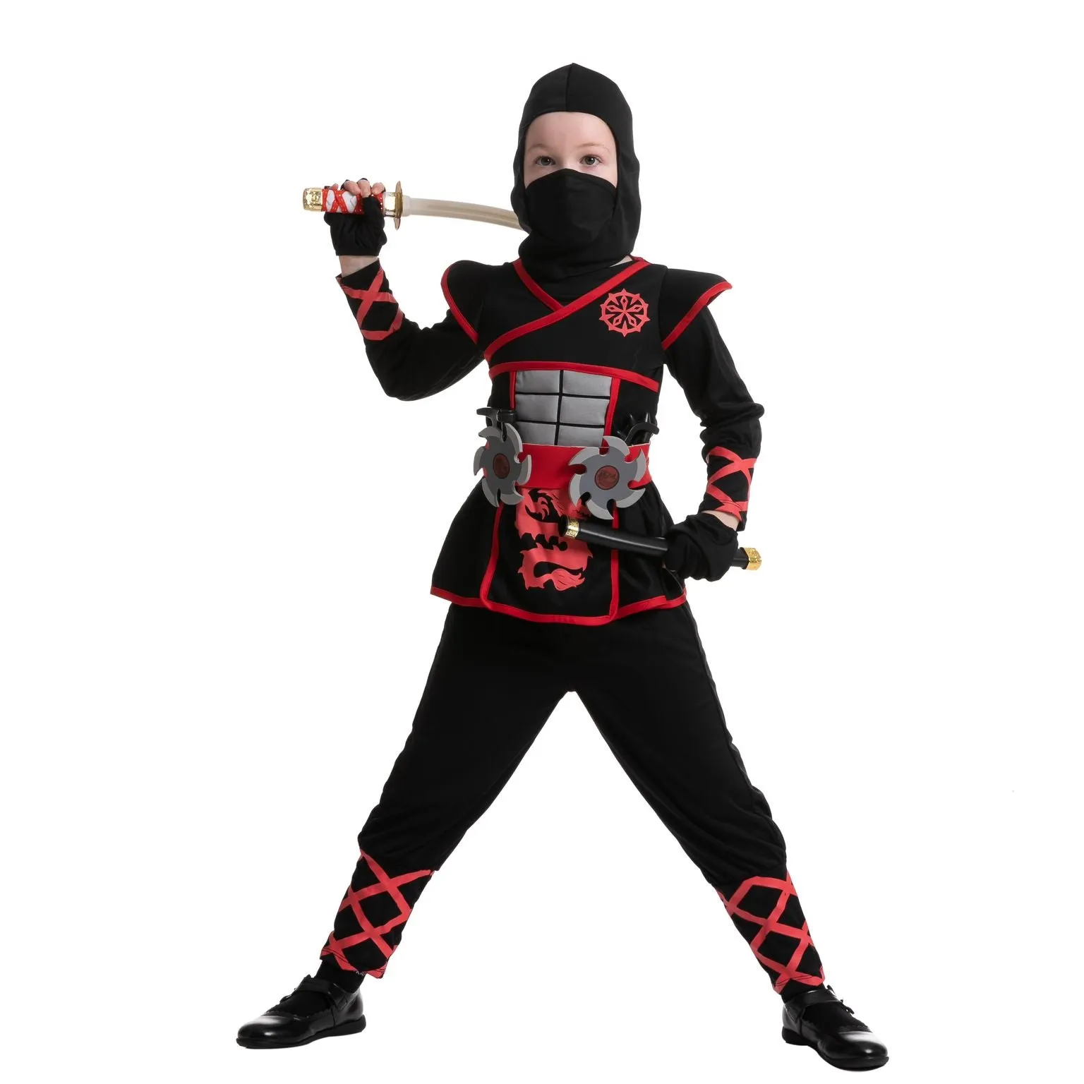 Red Ninja Costume for Girls Cosplay - Child