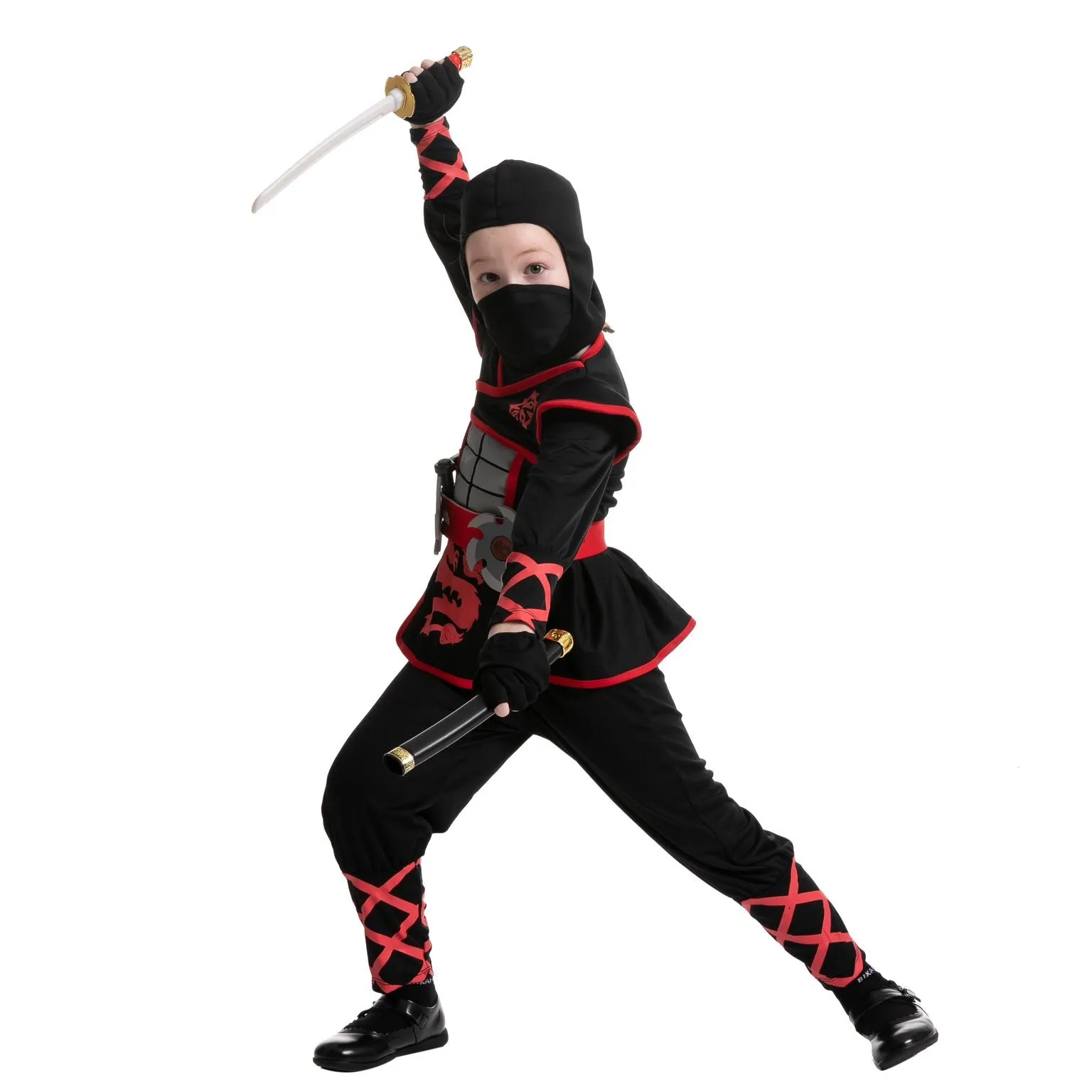 Red Ninja Costume for Girls Cosplay - Child