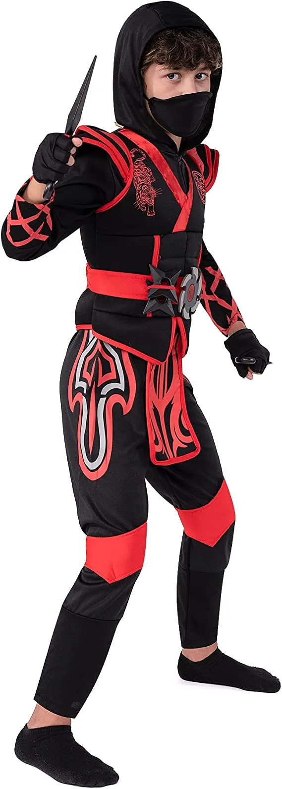 Red Ninja jumpsuit Child Costume - Boys