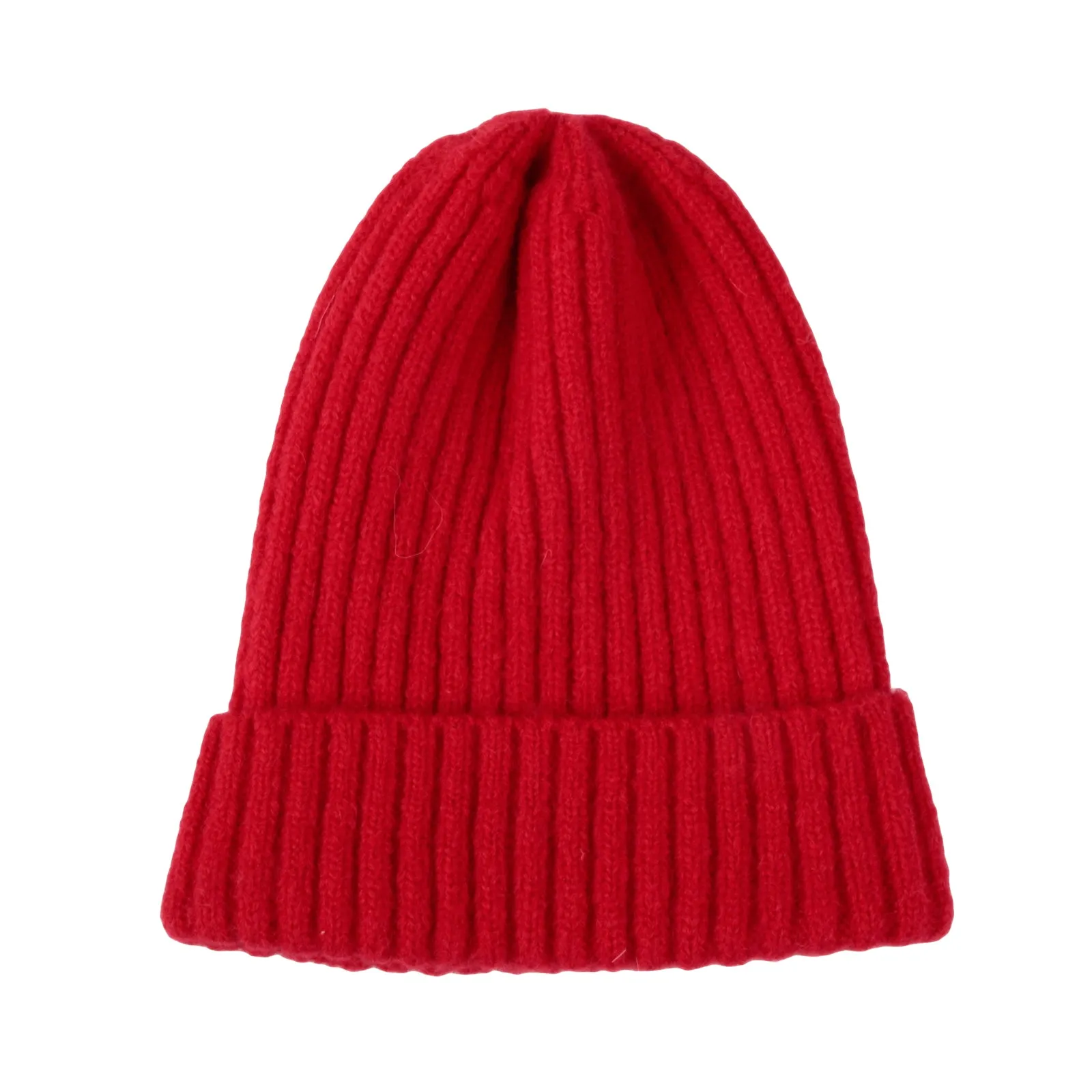 Ribbed Knit Beanie Classic Plain Warm Cuff Daily Cap XZ50075