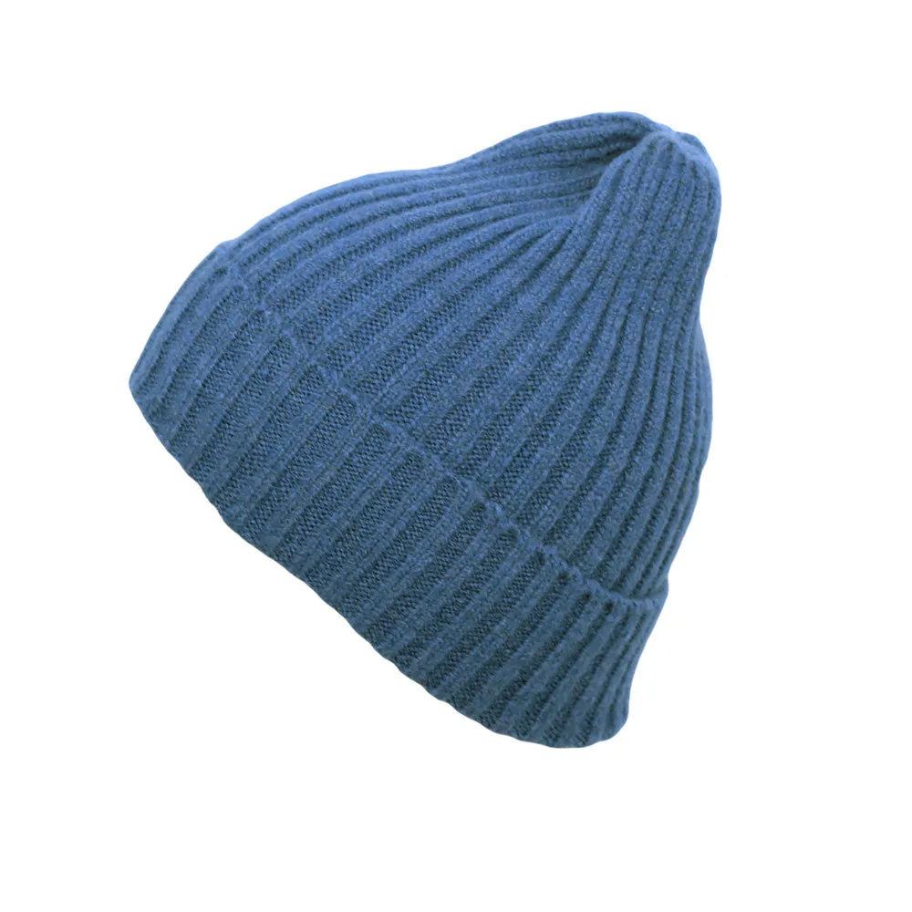 Ribbed Knit Beanie Classic Plain Warm Cuff Daily Cap XZ50075