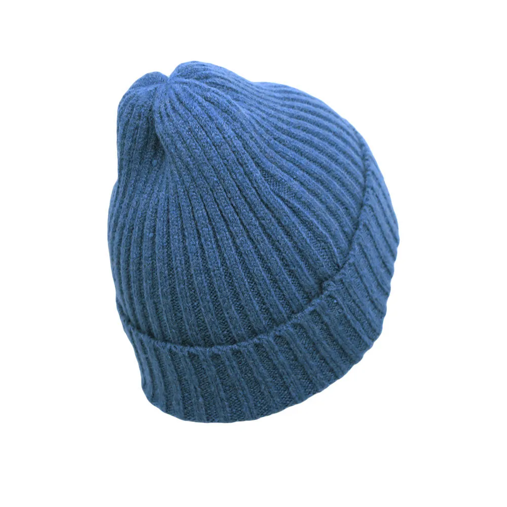 Ribbed Knit Beanie Classic Plain Warm Cuff Daily Cap XZ50075