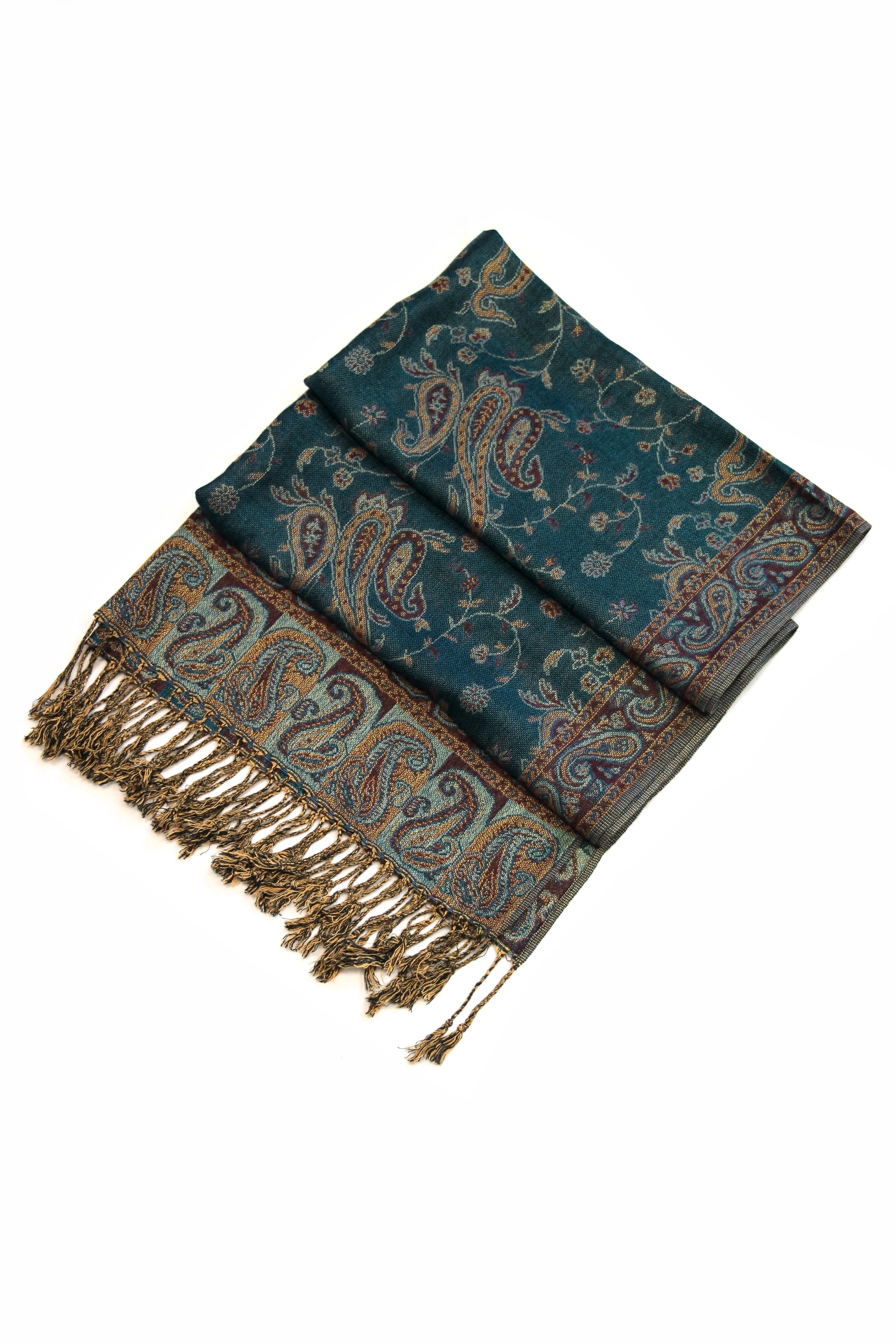 Sakkas Double Layer Jacquard Paisley Pashmina Shawl / Wrap / Stole