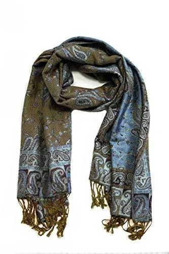 Sakkas Double Layer Jacquard Paisley Pashmina Shawl / Wrap / Stole