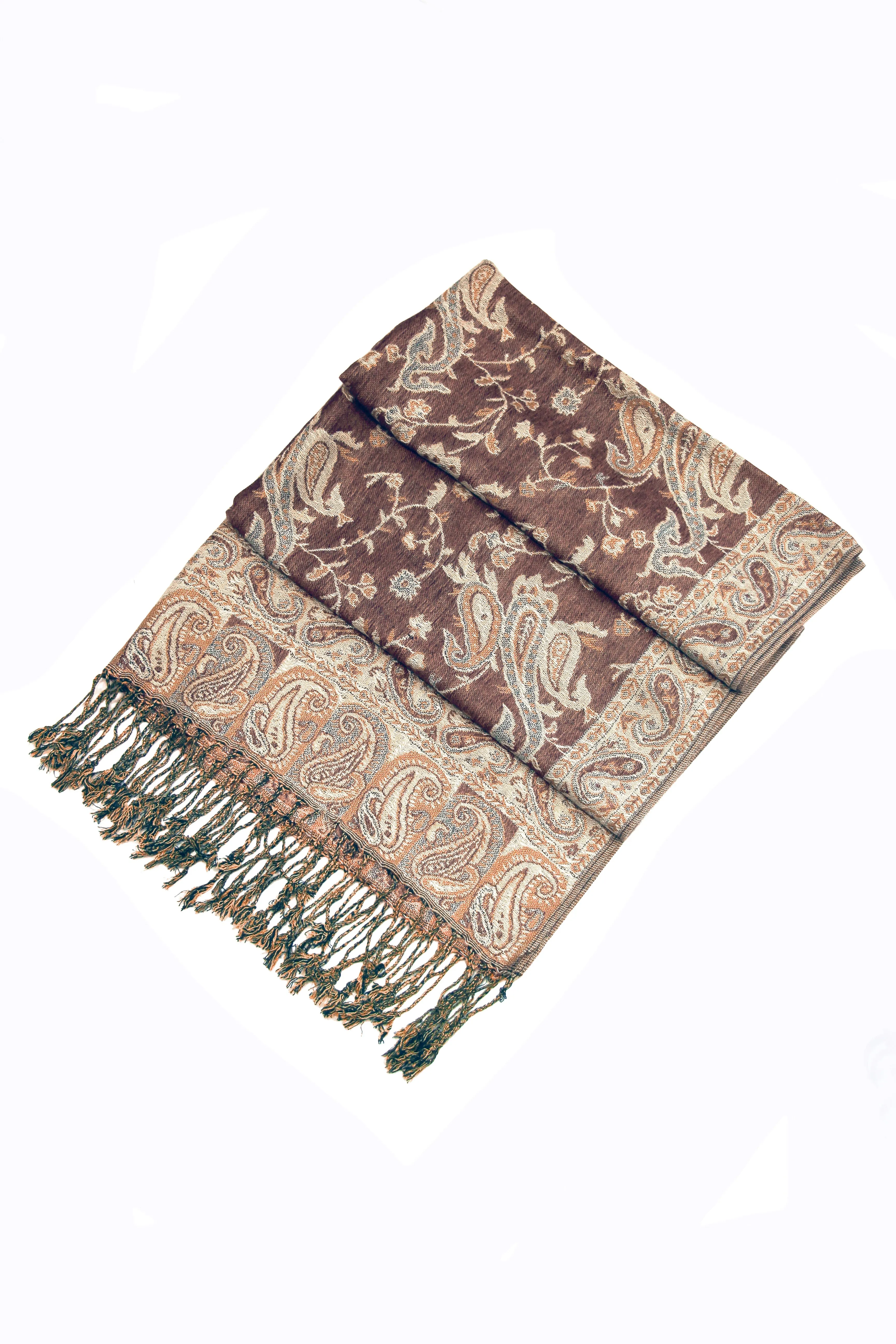 Sakkas Double Layer Jacquard Paisley Pashmina Shawl / Wrap / Stole