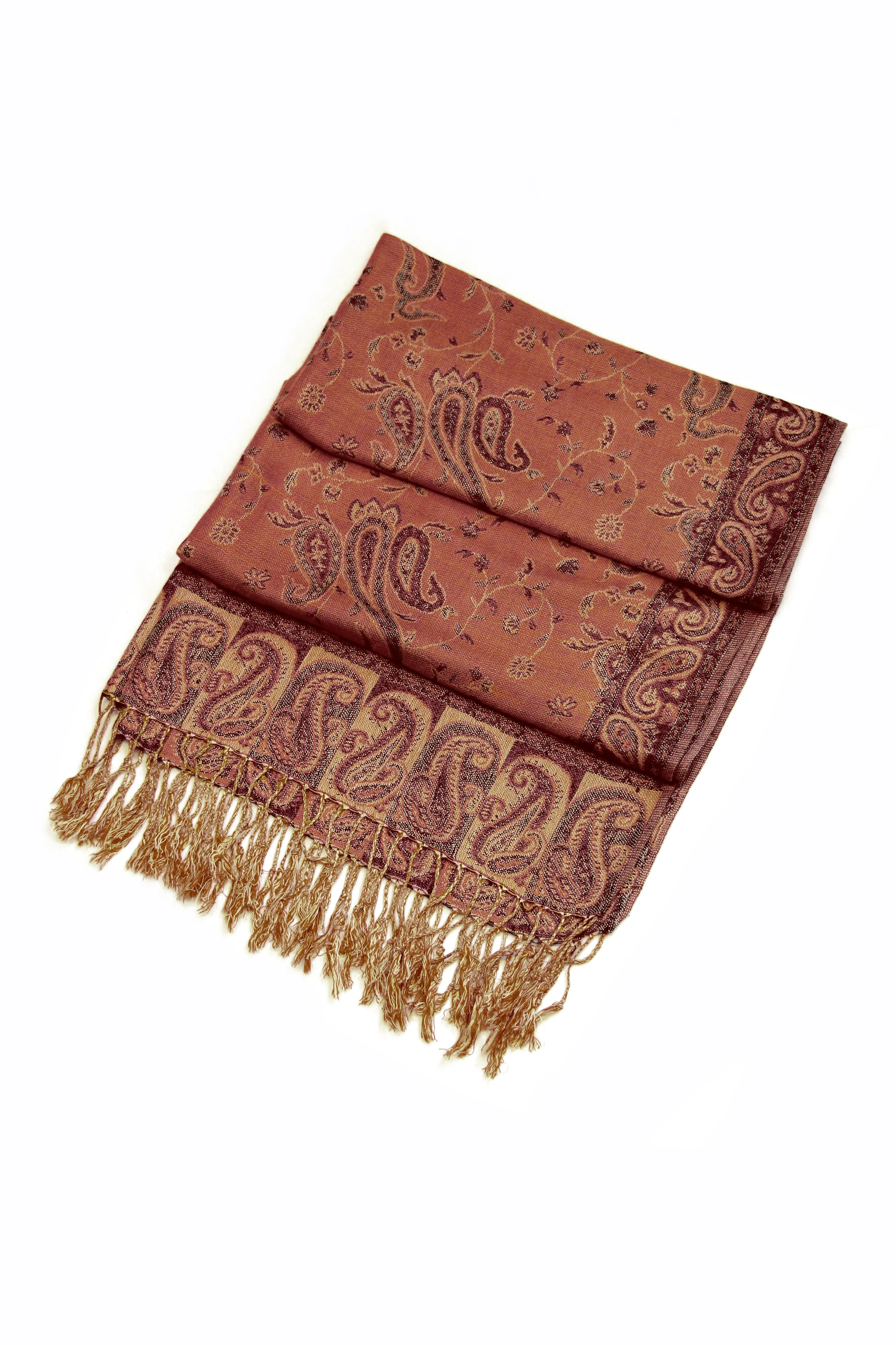 Sakkas Double Layer Jacquard Paisley Pashmina Shawl / Wrap / Stole