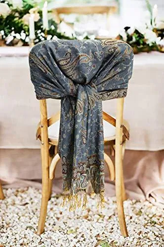 Sakkas Double Layer Jacquard Paisley Pashmina Shawl / Wrap / Stole