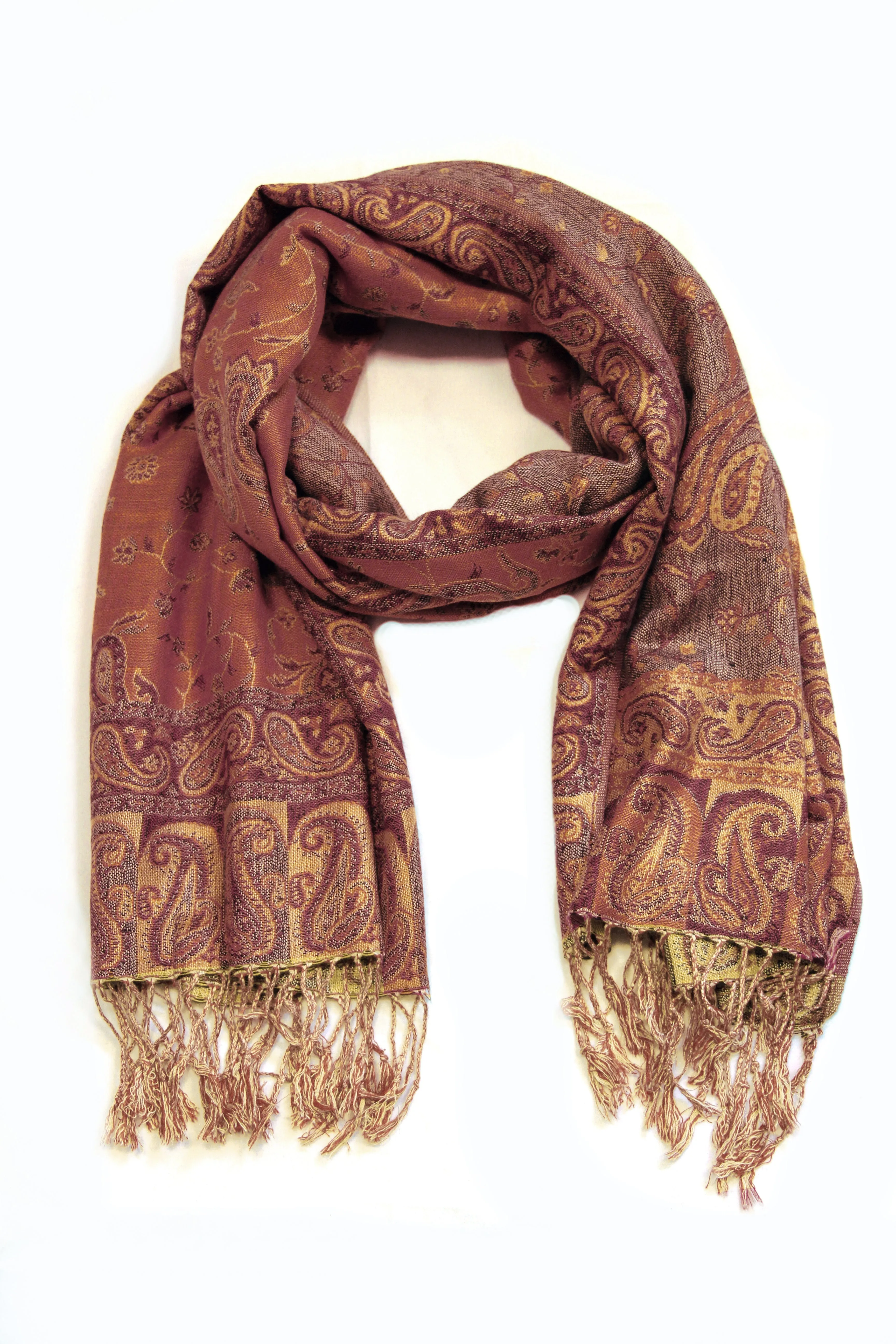 Sakkas Double Layer Jacquard Paisley Pashmina Shawl / Wrap / Stole