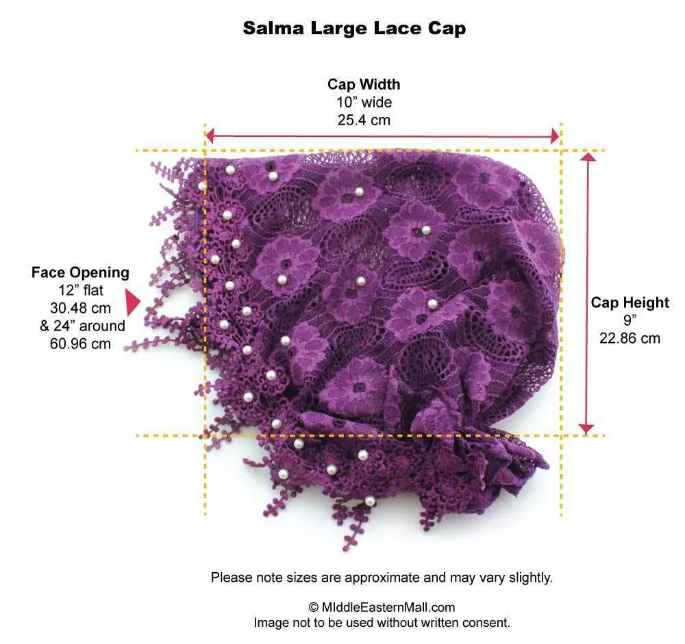 Salma Large Hijab Lace Caps