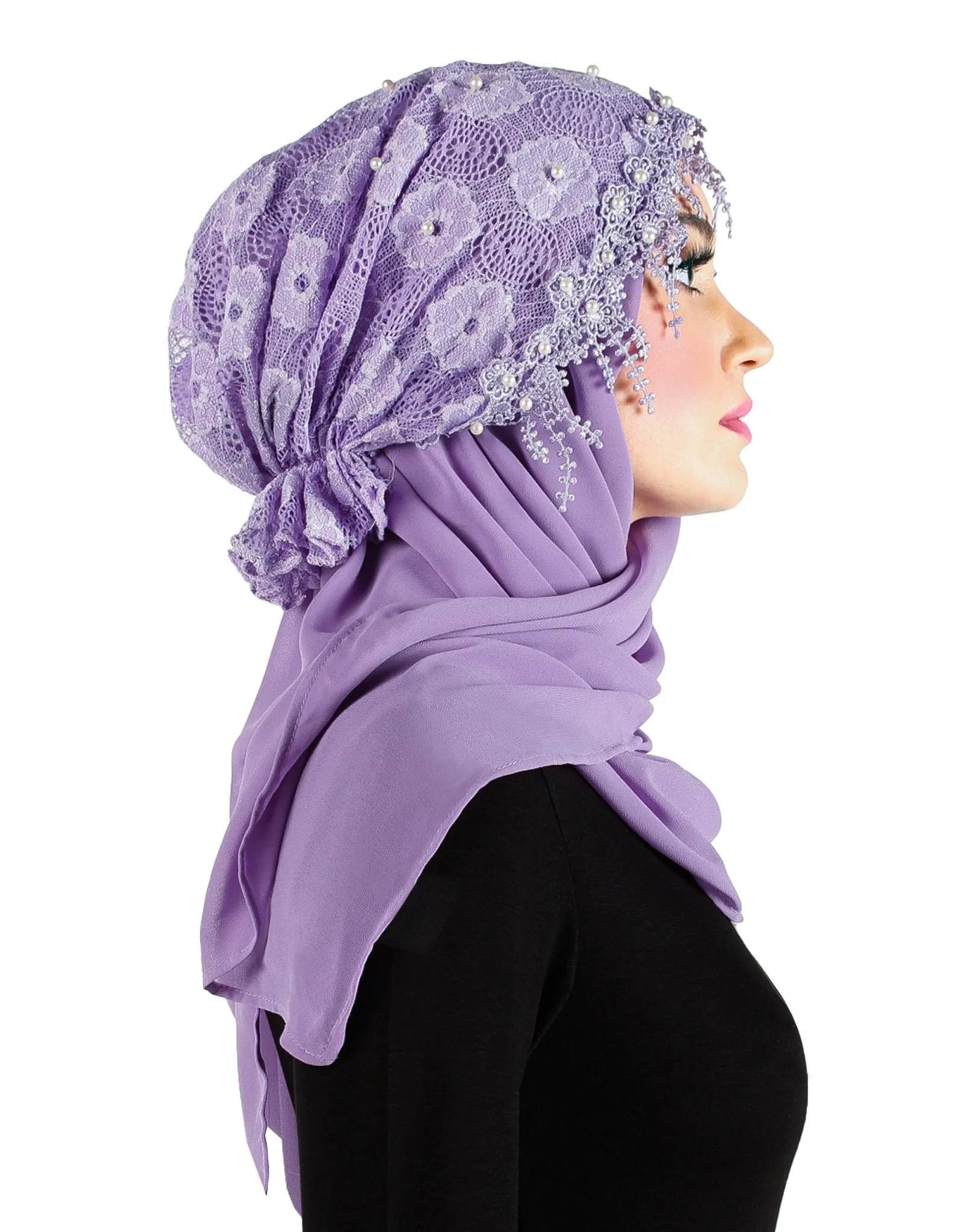 Salma Large Hijab Lace Caps