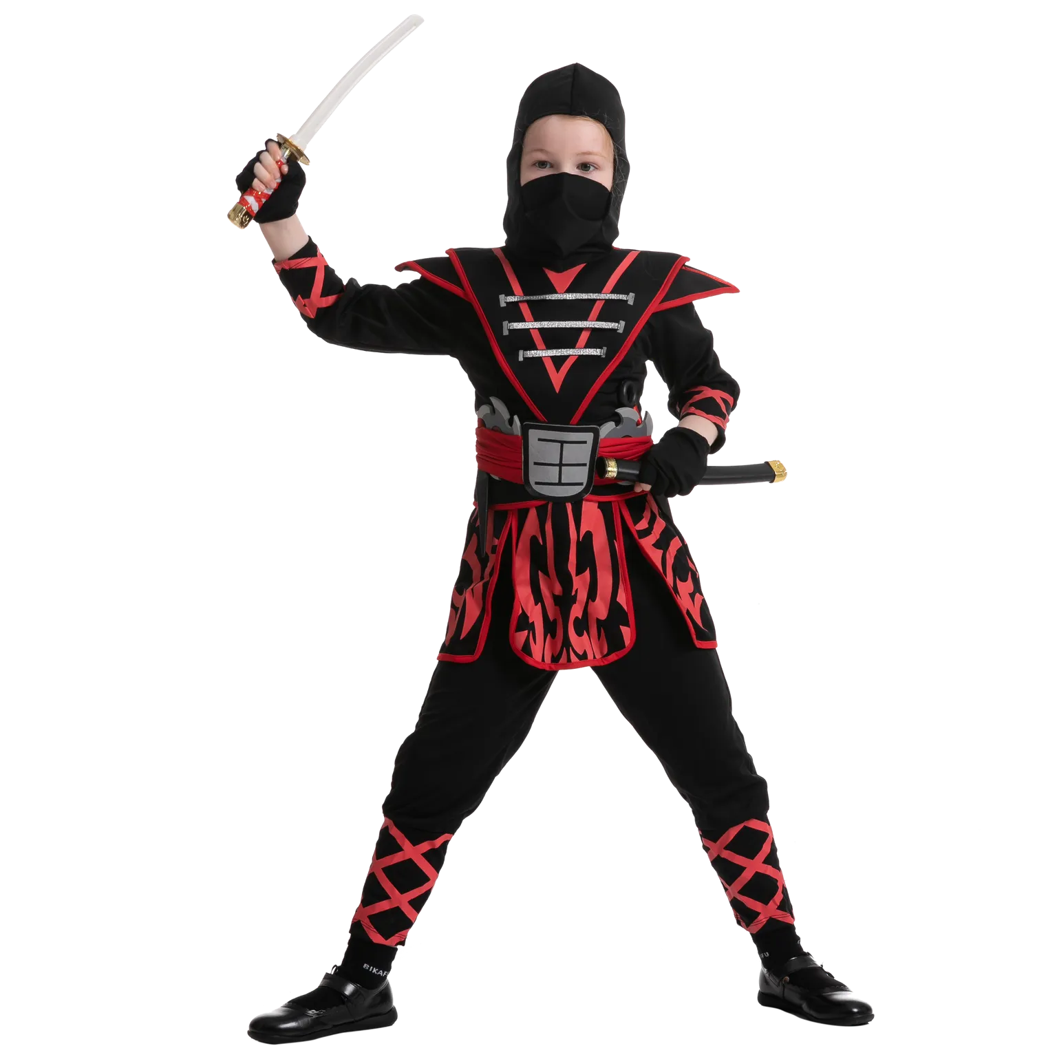 Samurai Red Ninja Costume for Girls Cosplay- Child