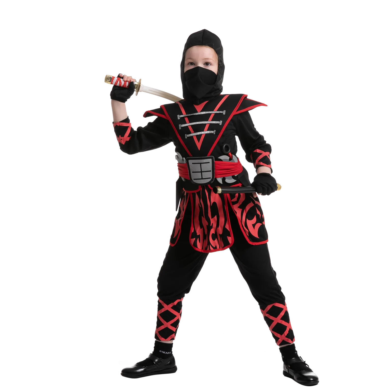 Samurai Red Ninja Costume for Girls Cosplay- Child