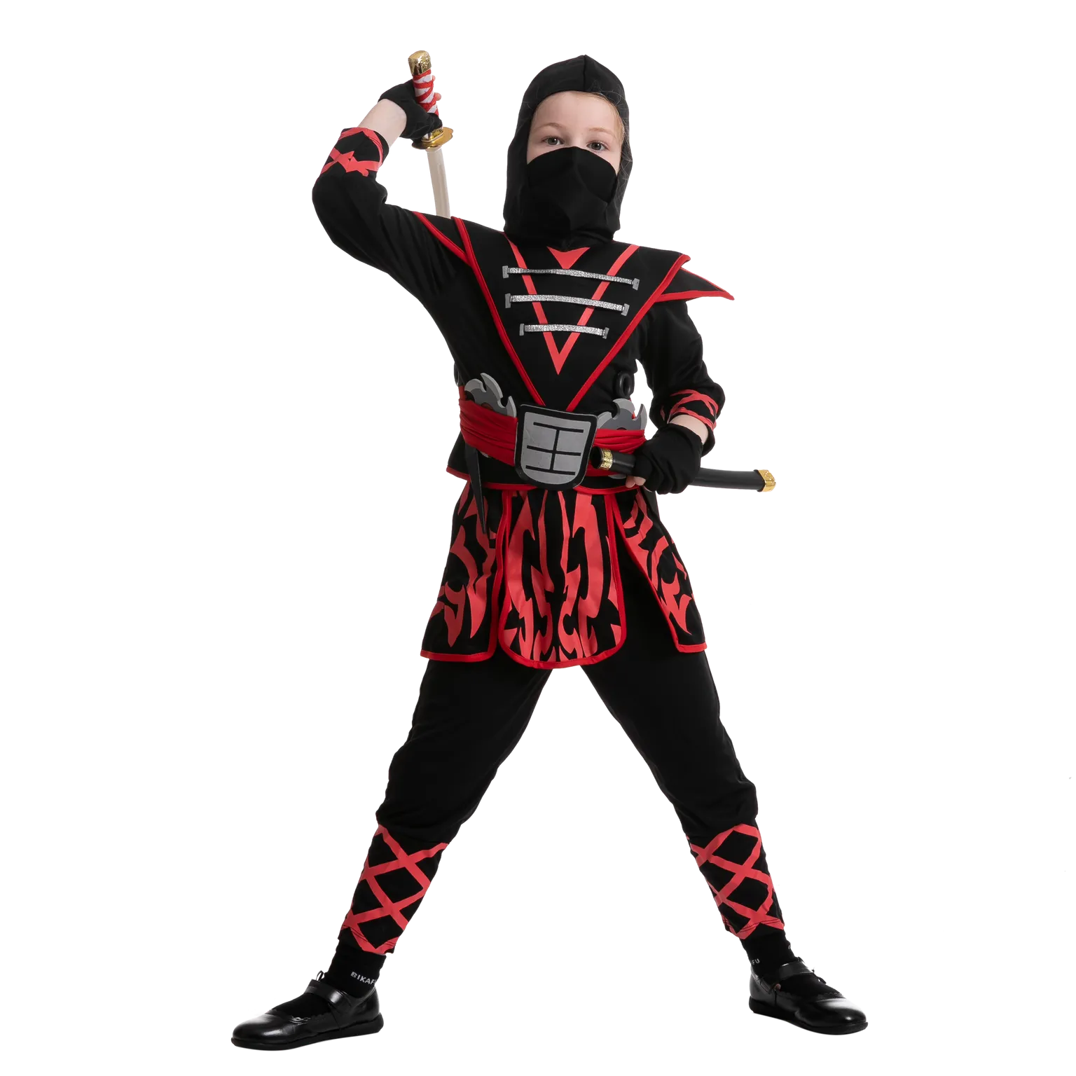 Samurai Red Ninja Costume for Girls Cosplay- Child