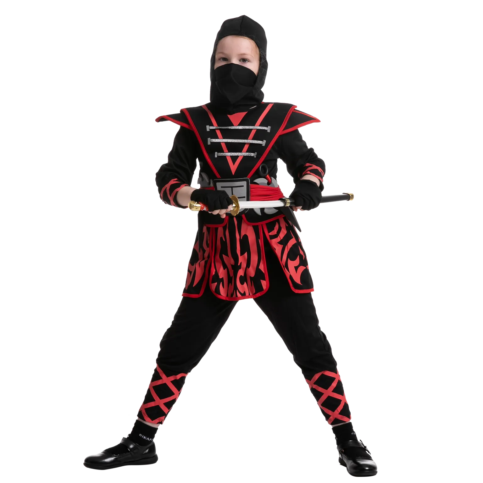 Samurai Red Ninja Costume for Girls Cosplay- Child