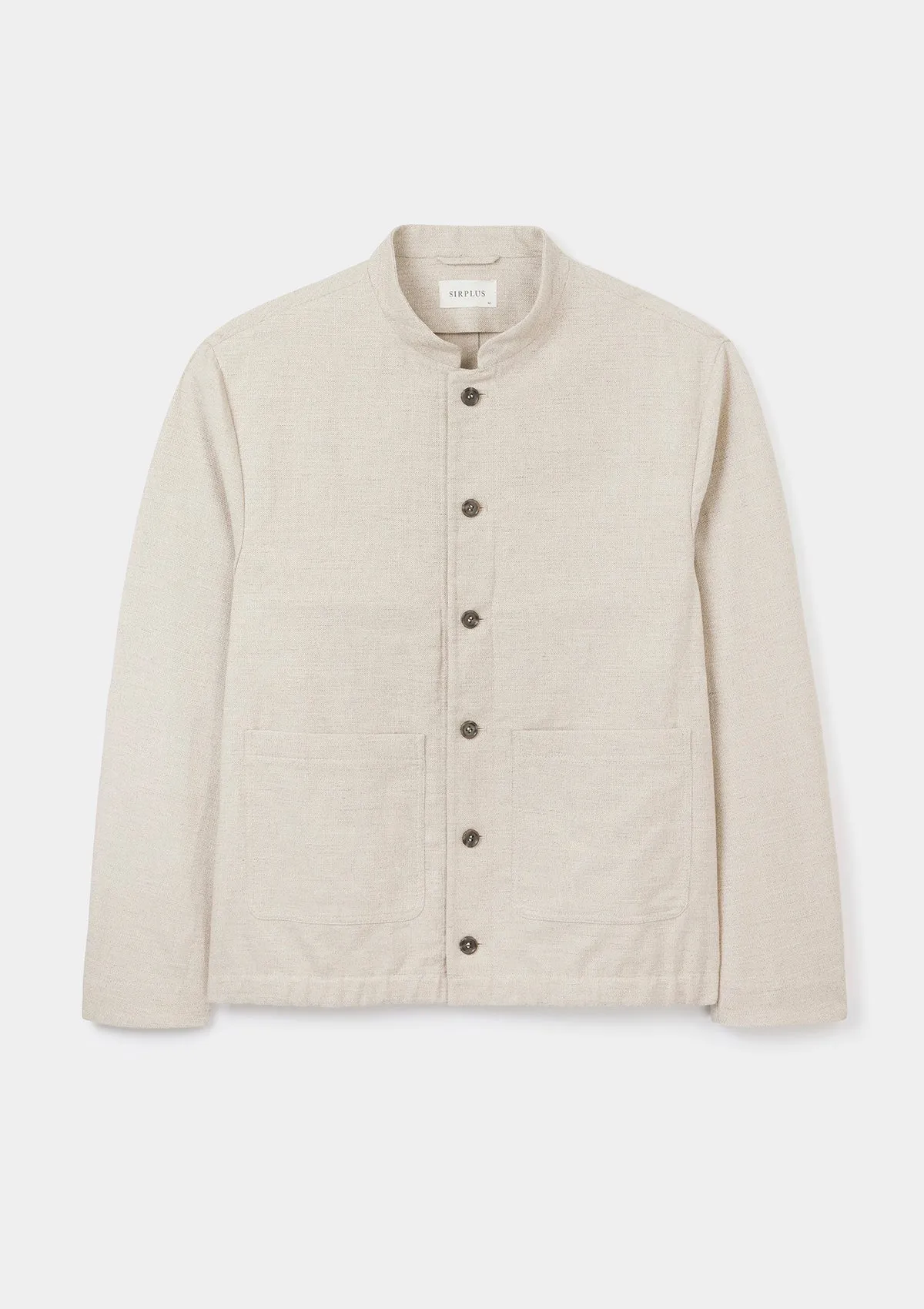 Sand Cotton Linen Nehru Chore Jacket