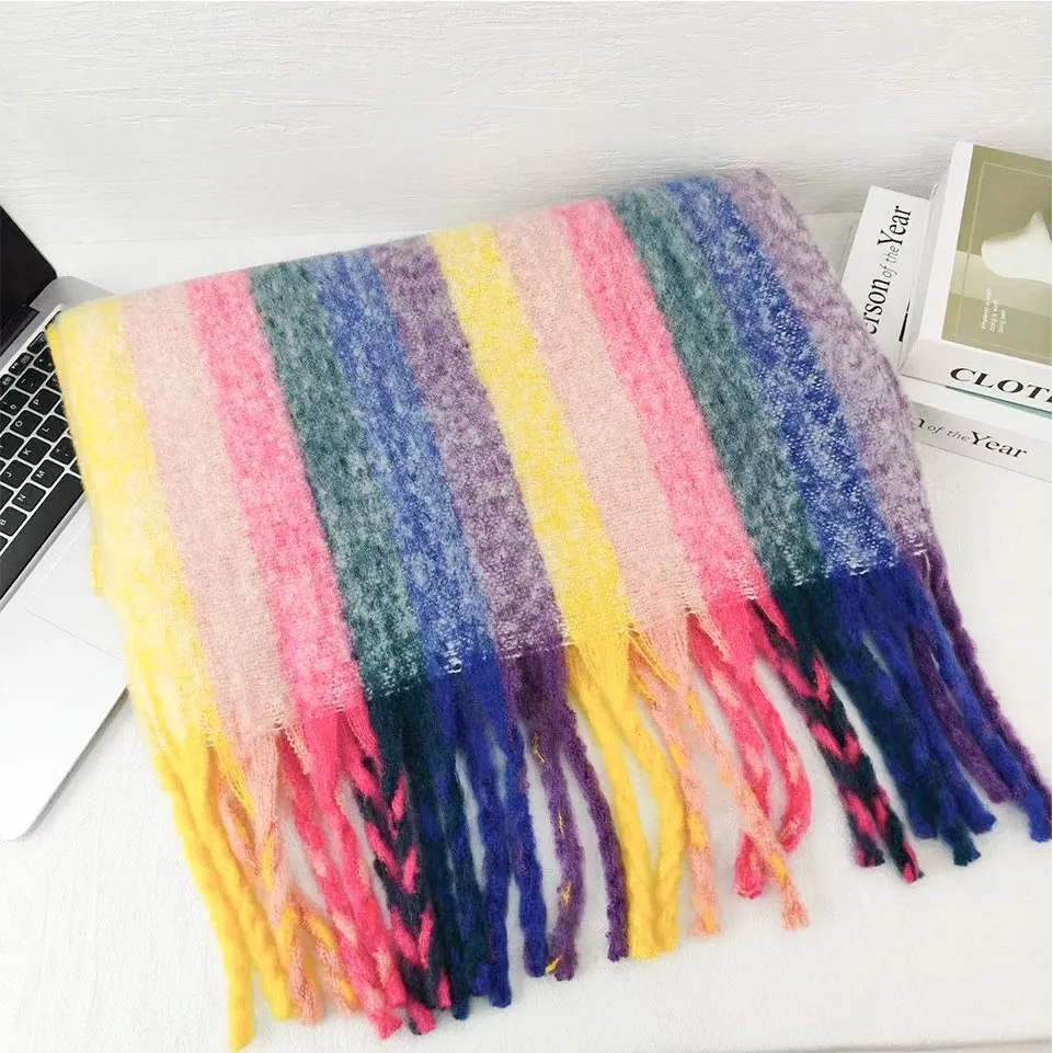 Scala Rainbow Stripe Scarf