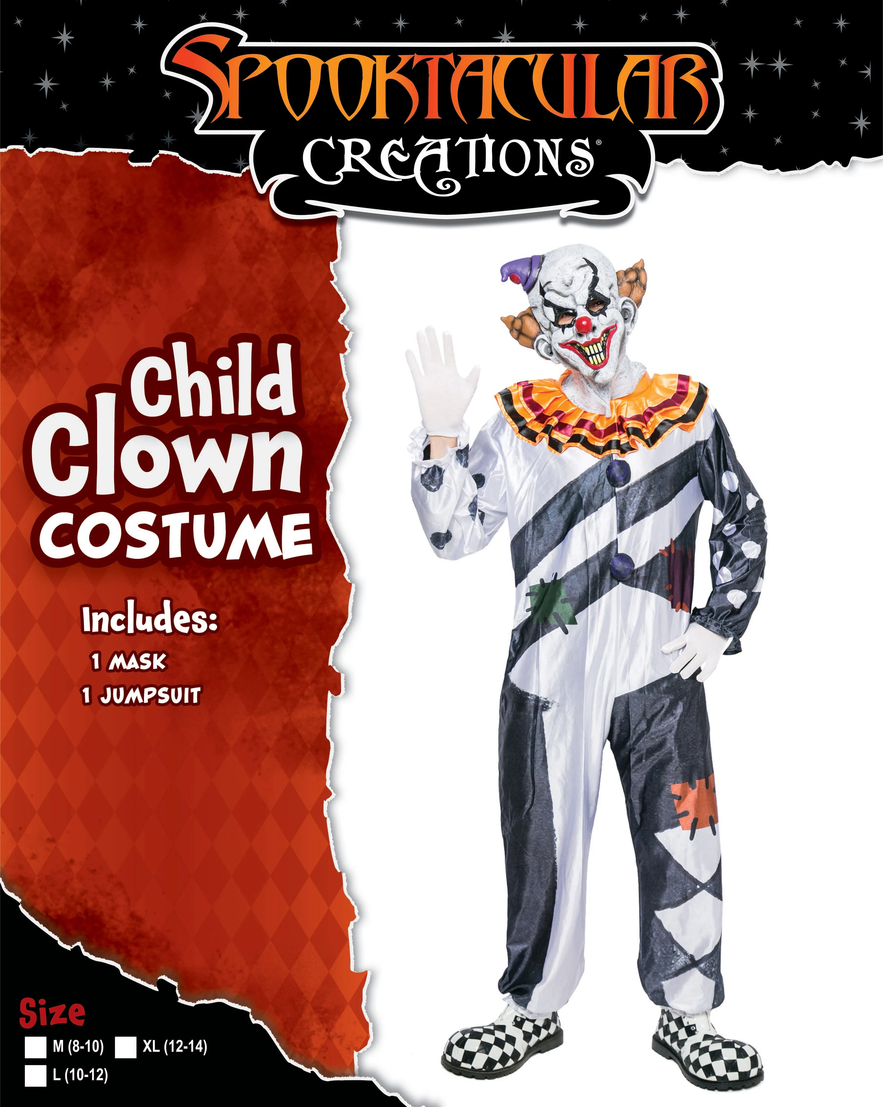 Scary Clown Costume Set Cosplay - Child