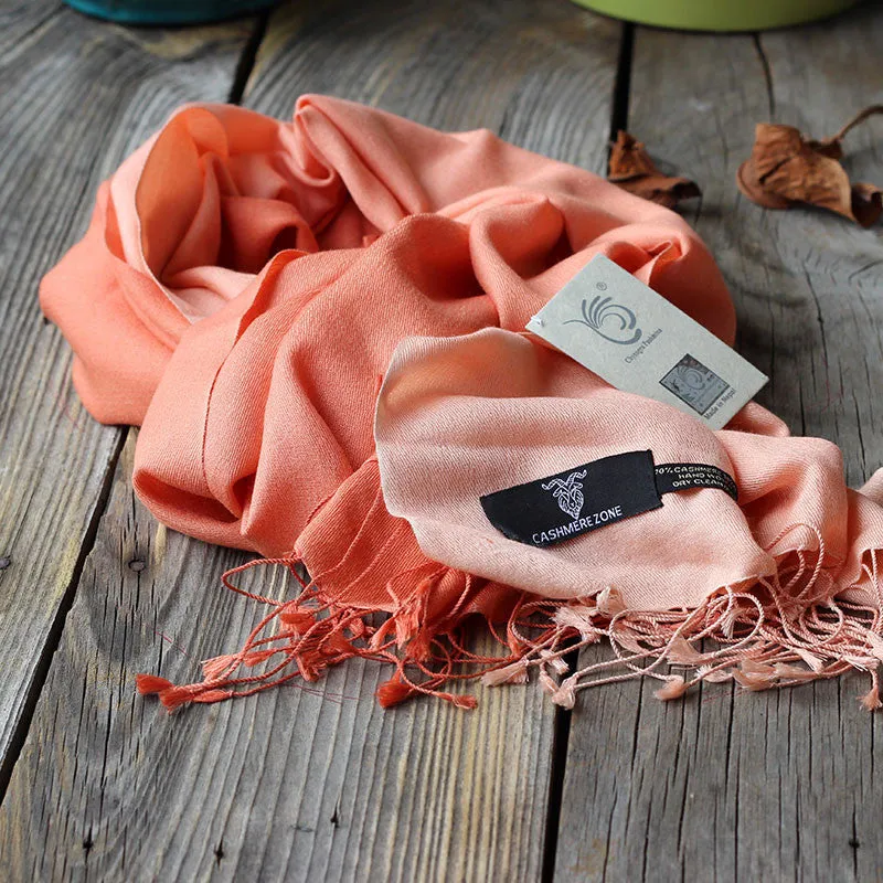 Shaded Pashmina Scarf Orange