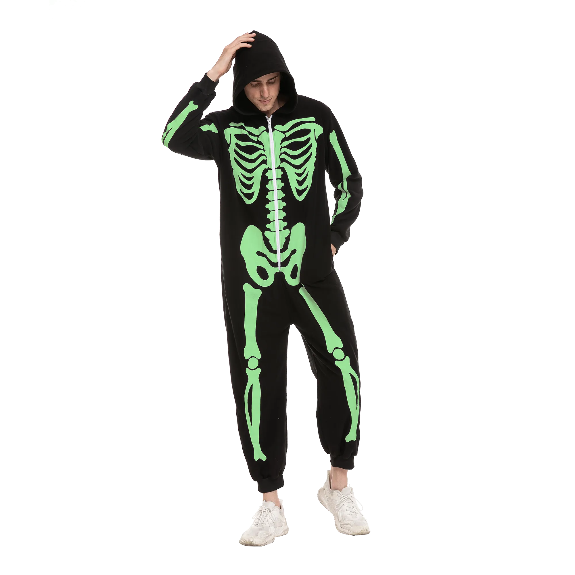 Skeleton Family Matching Pajama jumpsuit (Glow in the Dark) for Man - Adult