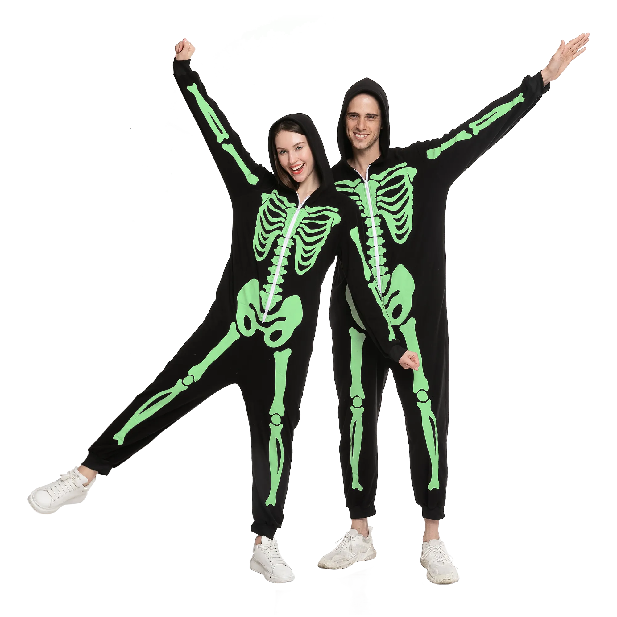 Skeleton Family Matching Pajama jumpsuit (Glow in the Dark) for Man - Adult